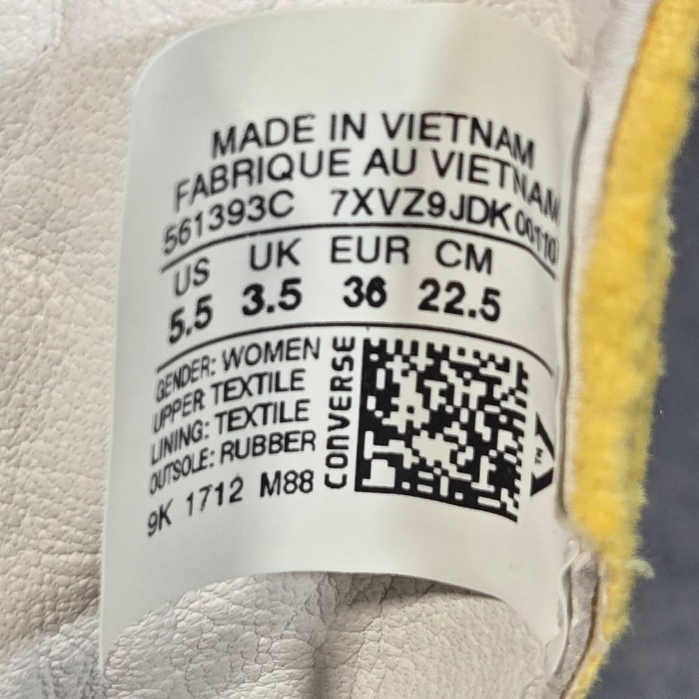 Rare Converse x MadeMe One Star Platform Yellow Corduroy Sneakers Womens 5.5 - Picture 8 of 10